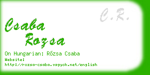 csaba rozsa business card