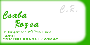 csaba rozsa business card